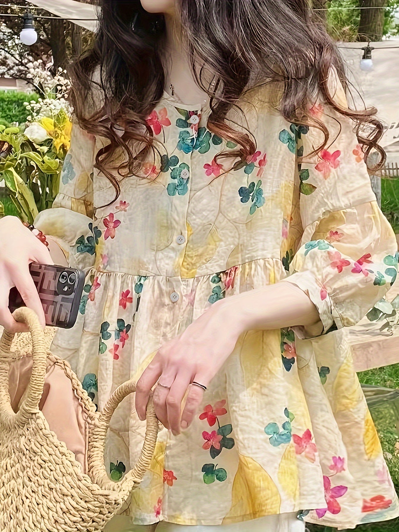 Women's Lightweight Floral Print Blouse